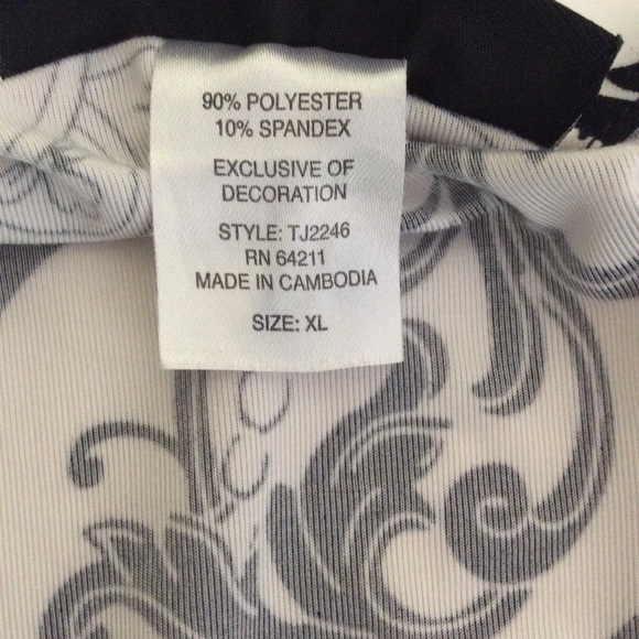 Studio Donatella Camisole Top Black/White Paisley - Picture 5 of 5